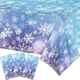 3 Stück Schneeflocken Tischdecke,Rechteckiger