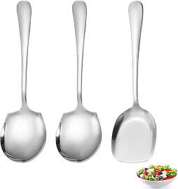 3 Stück Servierlöffel aus Edelstahl, Buffet
