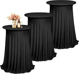 3 Stück Stehtisch Hussen Spandex Stretch