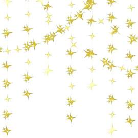 3 Stück Sterngirlande Gold Sterne Banner Deko, 4m 