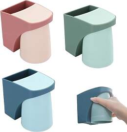 3 Stück Zahnputzbecherhalter ohne Bohren,