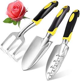 3 Stücke Gartengerät Set, Gartenwerkzeug Set aus 