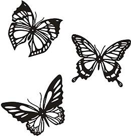 3 StüCke Schmetterling Metall Wanddekoration