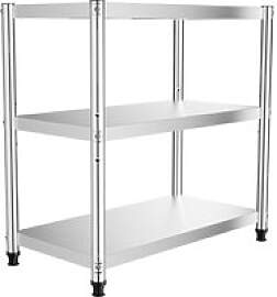 3-stufiges Küchenregal aus Edelstahl,