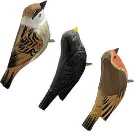 3 Wandhaken Garderobehaken Kleiderhaken aus Holz