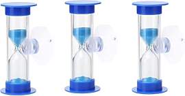3 x blaue Zahnbürsten-Timer für 2 Minuten,