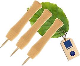 3x HOFMEISTER® Dosen-Locher, Griff aus Buchen-Holz