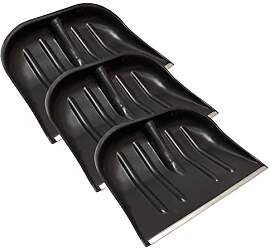 3x Schneeschieber Schneeschaufel Schwarz 45cmx35cm 