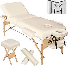 3 Zonen Massageliege-Set mit 10cm Polsterung,