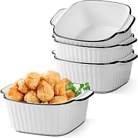 400ML Keramik Auflaufform 4er Set, 14,5 x 11,5 x