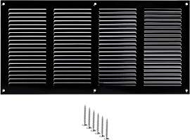 400 x 200 mm Lüftungsgitter, Schwarze –