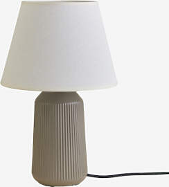 40 Cm Tischlampe Aus Keramik Und Leinen Torena