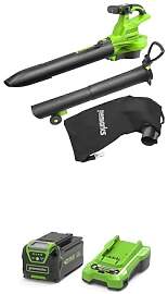 40V Akku-Laubsauger/Laubbläser Greenworks mit