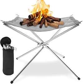 42cm Tragbare Outdoor Feuerstelle mit Tragetasche, 