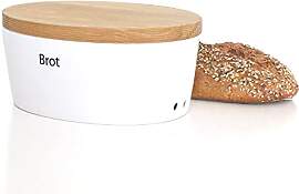 440s.de Brottopf aus Keramik mit Holzdeckel, ca.