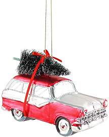 440s Gift Company Hänger Auto mit Weihnachtsbaum, 