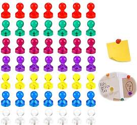 49 Stück Magnete Bunt für Magnettafel 11x17mm,