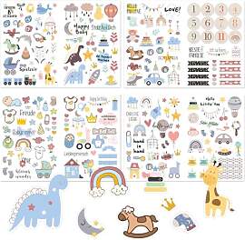 4 Blatt Sticker Babyalbum, Sticker Fotoalbum,
