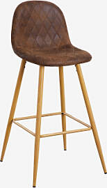 4er-pack Glamm-hocker Aus Kunstleder Kaffee