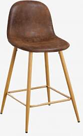 4er-pack Glamm-hocker Aus Kunstleder Kaffee