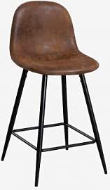 4er-pack Glamm-hocker Aus Kunstleder Kaffee