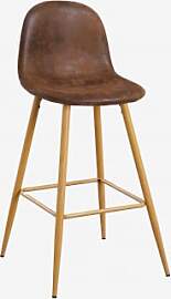 4er-pack Glamm-hocker Aus Kunstleder Kaffee