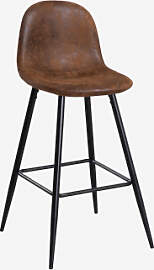4er-pack Glamm-hocker Aus Kunstleder Kaffee