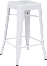 4er-pack Stapelbare Barhocker Aus Stahl Lix Weiss