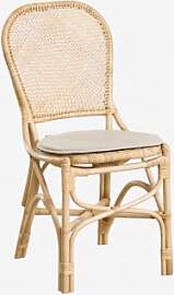 4er-pack Zariel Rattan-gartenstühle Natürlich