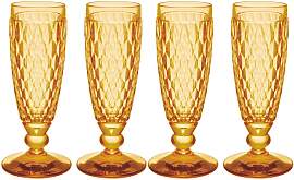 4er Set Boston Saffron Sektglas gelb 120ml H.