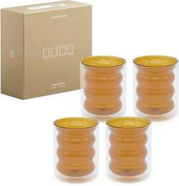 4er Set doppelwandige Bubble Gläser 250 ml |
