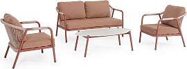 4er Set Garten-Set Miravet - Aluminium,