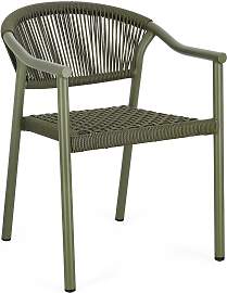 4er-Set Gartenstuhl Canaris - Aluminium Olivgrün, 