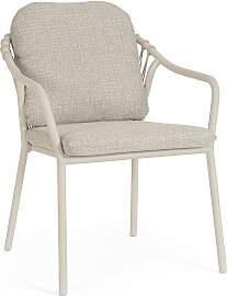 4er-Set Gartenstuhl Edvige - Aluminium Beige