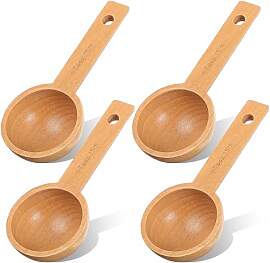 4er Set Holzschaufeln für Gläser