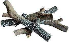 4er-Set Keramikholz Deko-Holz für Bio-Ethanol