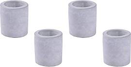 4er Set Kerzenhalter in Betonoptik 6,5 x 6 cm,