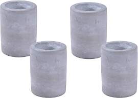 4er Set Kerzenhalter in Betonoptik 8 x 6 cm,