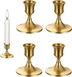 4er Set Kerzenständer Gold, Goldene