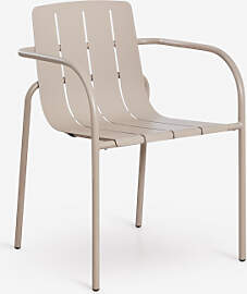 4er-set Stapelbare Gartenstühle Mit Armlehnen Aus 