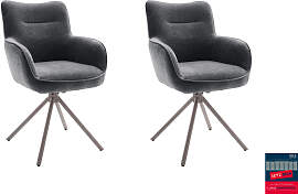 4-Fußstuhl MCA FURNITURE, anthrazit, taupe,