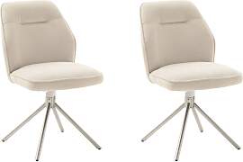 4-Fußstuhl MCA FURNITURE, creme, edelstahlfarben, 