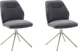 4-Fußstuhl MCA FURNITURE, grau, edelstahlfarben,