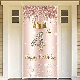 4. Geburtstag Mädchen Deko, Happy 4 Birthday