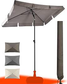 4happy SET Sonnenschirm rechtecktig Balkon mit