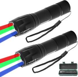 4 in 1 LED-Taschenlampe, 2 Stück Mehrfarbige