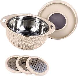 4 in 1 Sieb mit Rührschüssel Set mit