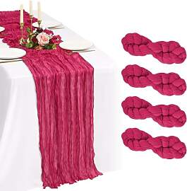 4 Pack Heißes Rosa Käsetuch Tischläufer 10FT