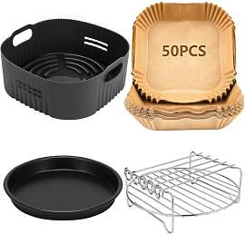 4PCS 22CM Heißluftfritteuse Zubehör - Airfryer