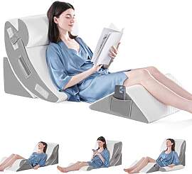 4PCS Orthopädische Bett Keil Kissen Set für das